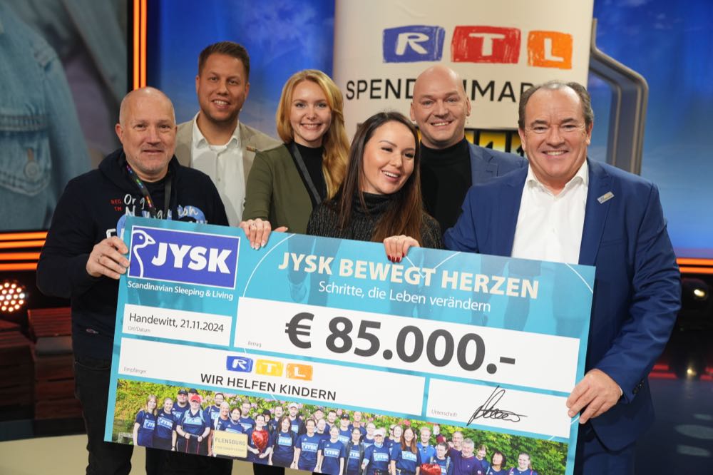 Jysk: 85.000 Euro für RTL Spendenmarathon