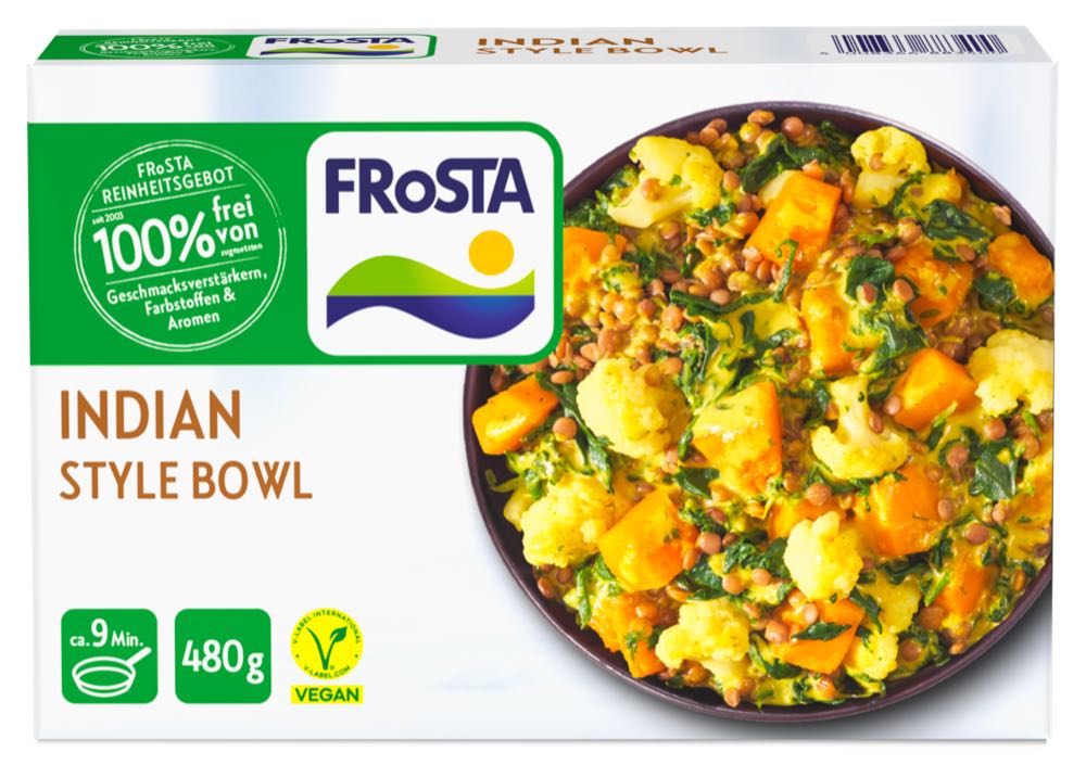 Frosta: Neuer Look für Gemüse-Bowls und Veggie-Gerichte