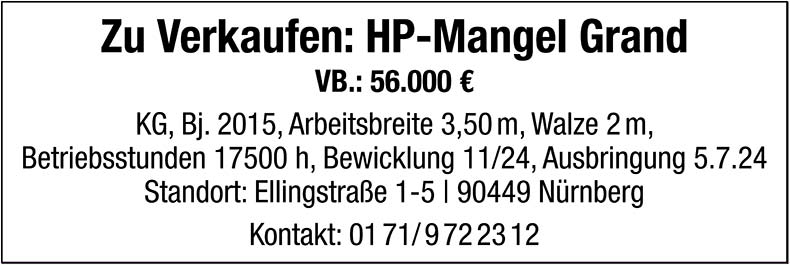 HP-Mangel Grand zu verkaufen